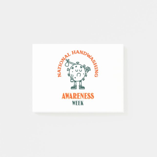 Nationell informationsvecka för handtvätt post-it block (Framsida)