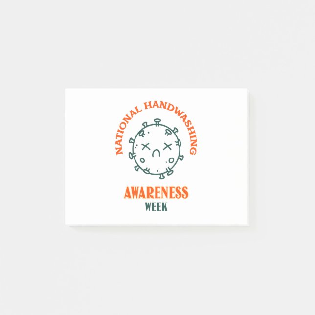 Nationell informationsvecka för handtvätt post-it block (Framsida)