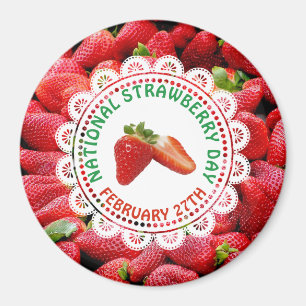 Nationell jordgubbsdag 27 februari magnet
