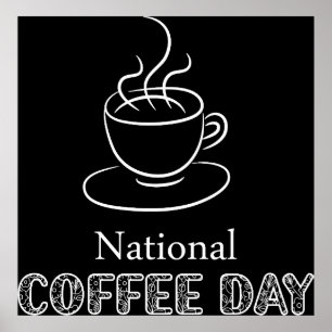 Nationell kaffedagsskylt Poster