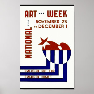 Nationell konsvecka - Vintage WPA-Poster Poster