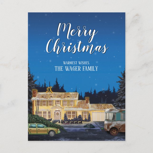 Nationell Lampoons jul Helg Vykort (Framsida)