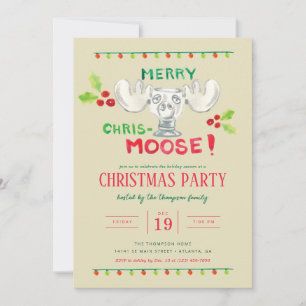 Nationell Lampoons Merry Chris-Moose Party Inbjudningar