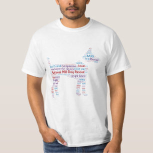 Nationell Mill Hund Rädding Ord Art T Shirt