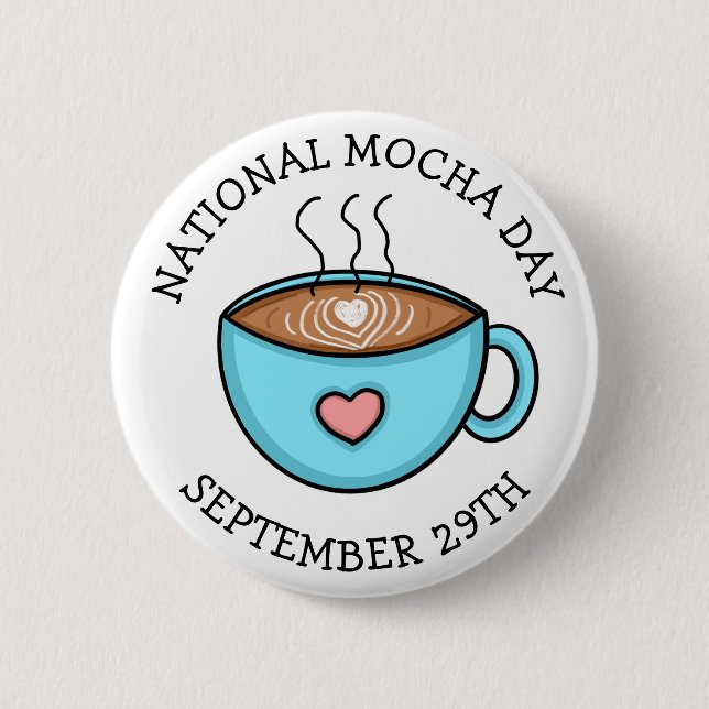 Nationell Mocha-dag 29 september | Lustigt Helgdag Knapp (Framsida)