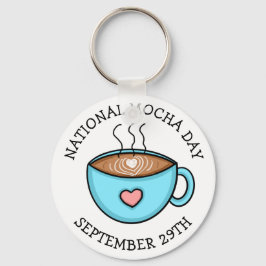 Nationell Mocha-dag 29 september | Lustigt Helgdag Nyckelring