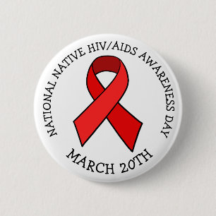 Nationell nationell informationsdag för hiv/AIDS Knapp