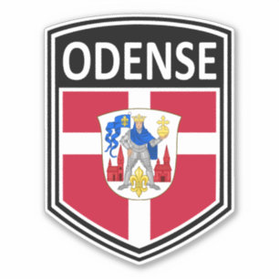 Nationell - Odense Danmark Sticker Klistermärken