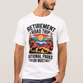 Nationell Parker Pension Äventyr Resa T Shirt