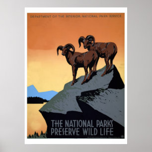 Nationell parker WPA-resa Poster