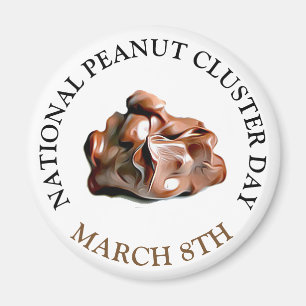 Nationell peanut-klusterdag 8 mars magnet