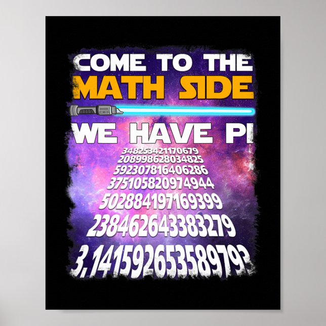 Nationell pi-dag 14 mars 2025 Kom till Math Side Poster (Framsidan)