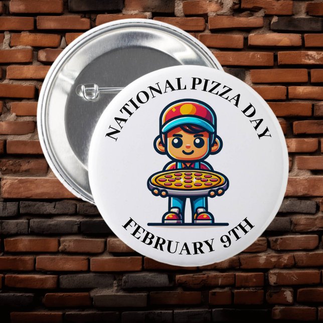 Nationell Pizza-dag 9 februari Knapp (Skapare uppladdad)