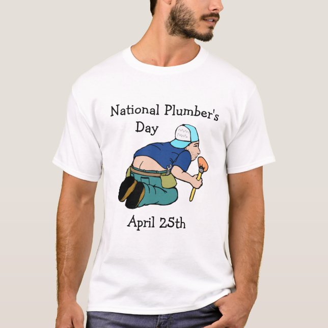Nationell rörmokare dag 25 april t shirt (Framsida)
