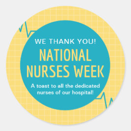 Nationell sjukförsäkringsvecka runt klistermärke