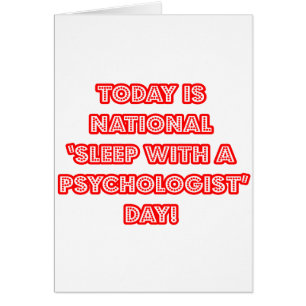 Nationell "sömn med psykolog"-dag hälsningskort