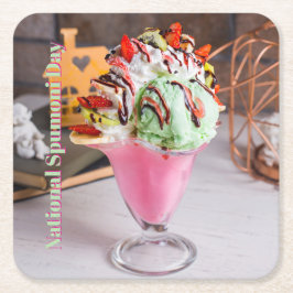 Nationell spumondag underlägg papper kvadrat