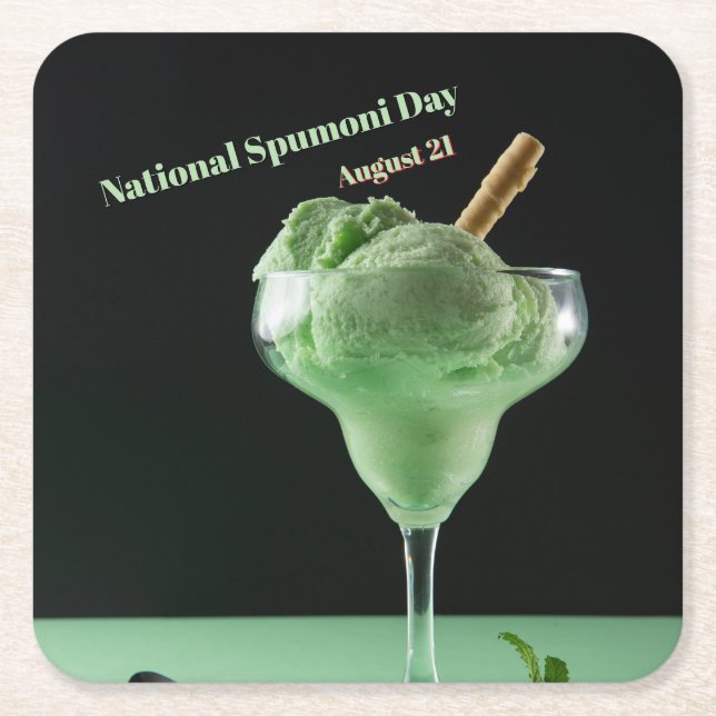 Nationell spumondag underlägg papper kvadrat (Framsidan)