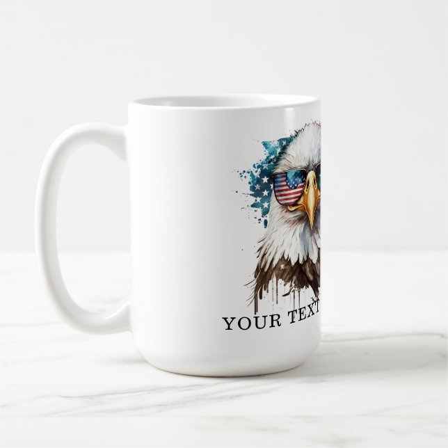 Nationell symbol för Örn modern och unik USA Kaffemugg (Vänster)
