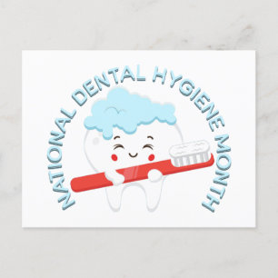 Nationell tandhygien, måndag Lycklig-tand Vykort