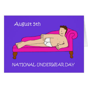 Nationell underklädesdag 5 augusti hälsningskort