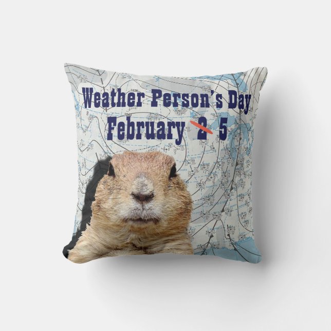 Nationell väderdag, dag 5 februari kudde (Framsida)