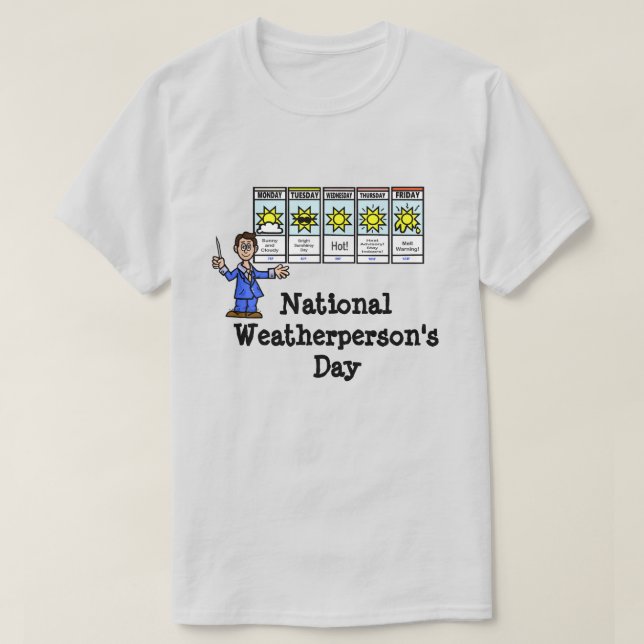 Nationell väderlekspersons T-shirt-shirt - handjur T Shirt (Design framsida)