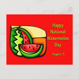 Nationell vattenmelondag 3 augusti vykort