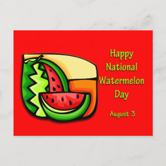 Nationell vattenmelondag 3 augusti vykort