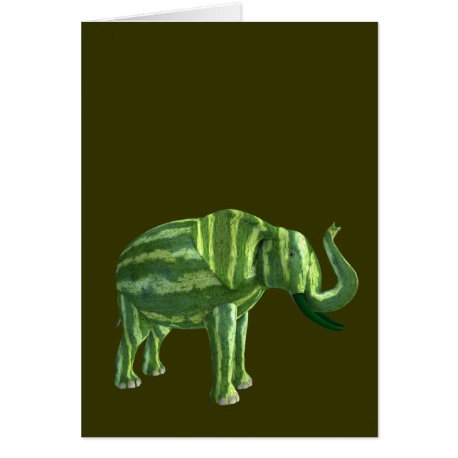 Nationell vattenmelondag Elephant Hälsningskort (Framsidan)