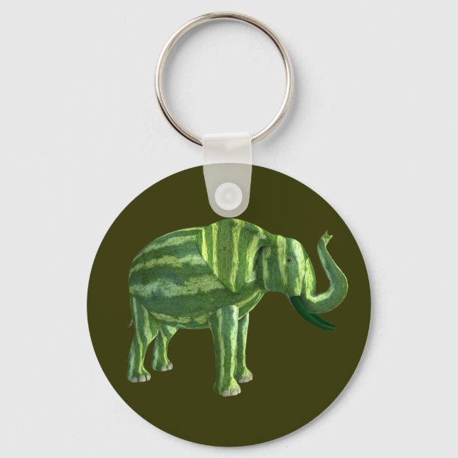 Nationell vattenmelondag Elephant Nyckelring (Framsida)