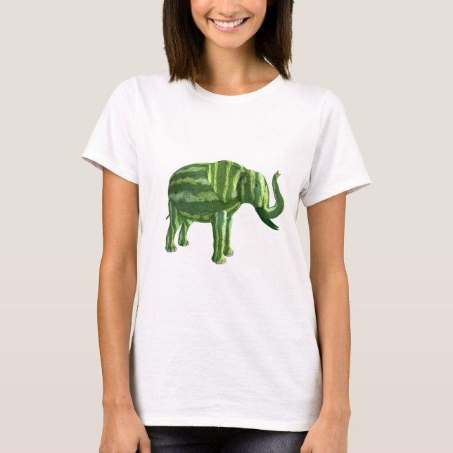 Nationell vattenmelondag Elephant T Shirt (Framsida)