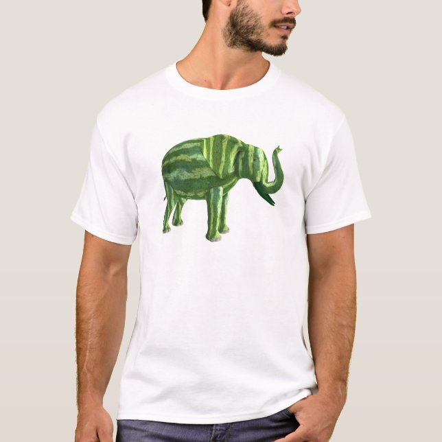 Nationell vattenmelondag Elephant Tee Shirt (Framsida)