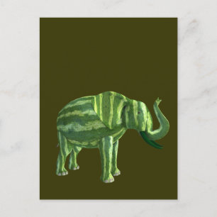 Nationell vattenmelondag Elephant Vykort