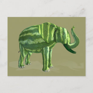 Nationell vattenmelondag Elephant Vykort