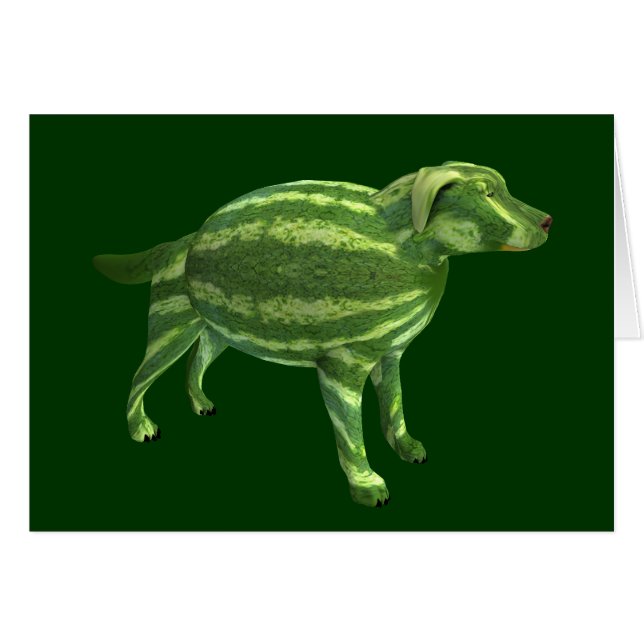 Nationell vattenmelondag, Hund Hälsningskort (Framsidan Horizontal)