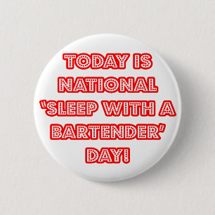 Nationell"vilodag med bartender"-dag knapp