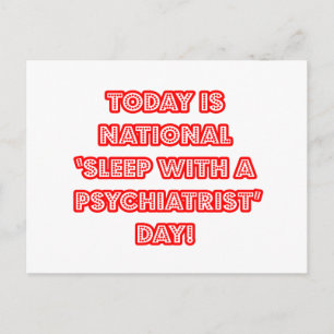Nationell "vilodag med en psykiatrikerdag" vykort
