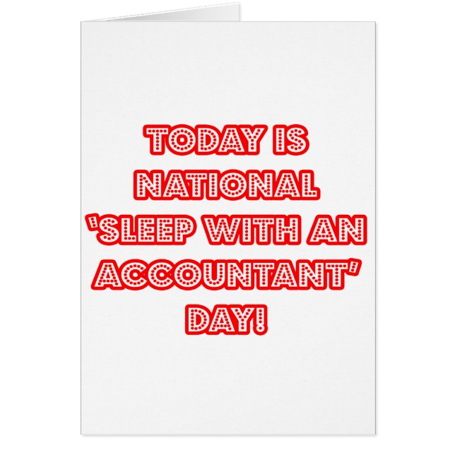 Nationell "vilodag med revisor"-dag hälsningskort (Framsidan)