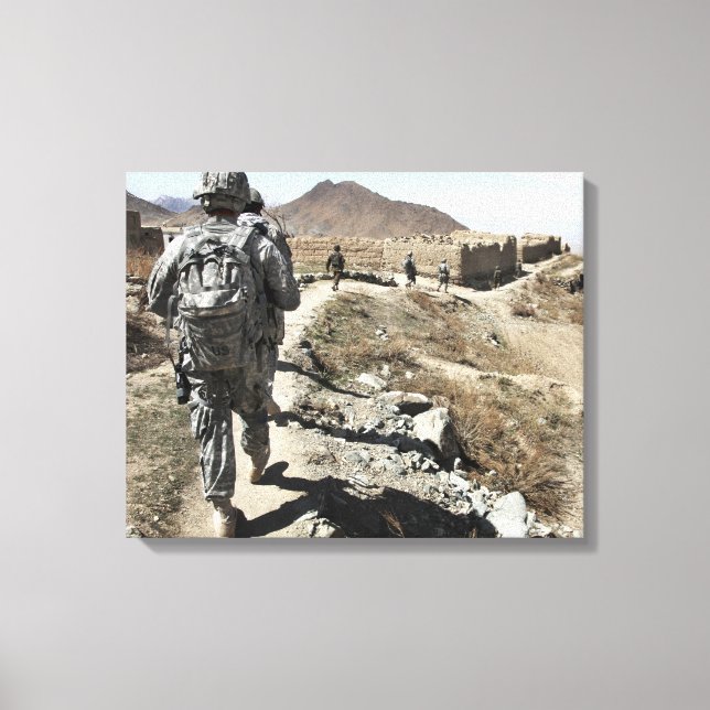 Nationella afghanska armén och amerikanska soldate canvastryck (Framsida)