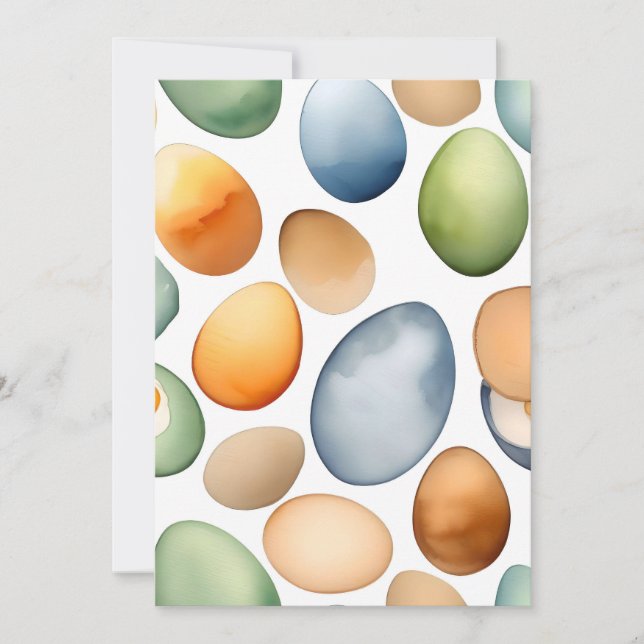 Nationella äggsmånaden januari A - Akvareller Julkort (Framsida)