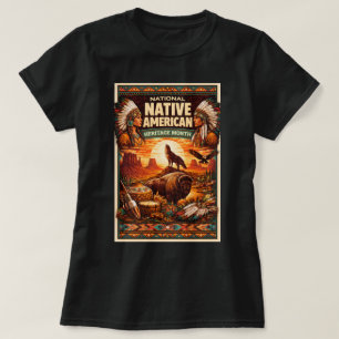Nationella amerikanska urfolksarvs månaden 0045412 t shirt