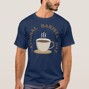 Nationella baristdagsmärken och utformning t shirt