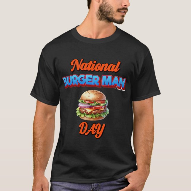 Nationella Burgermannadagen – Rolig fet firande De T Shirt (Framsida)