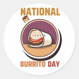 Nationella burritodagen runt klistermärke