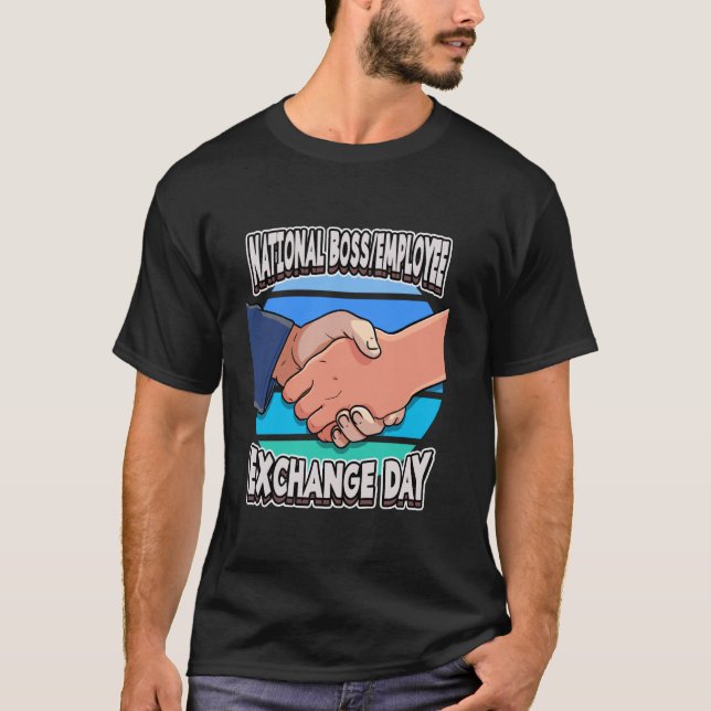 Nationella ChefAnställd Utbytes Dag Roligt Bytte T Shirt (Framsida)