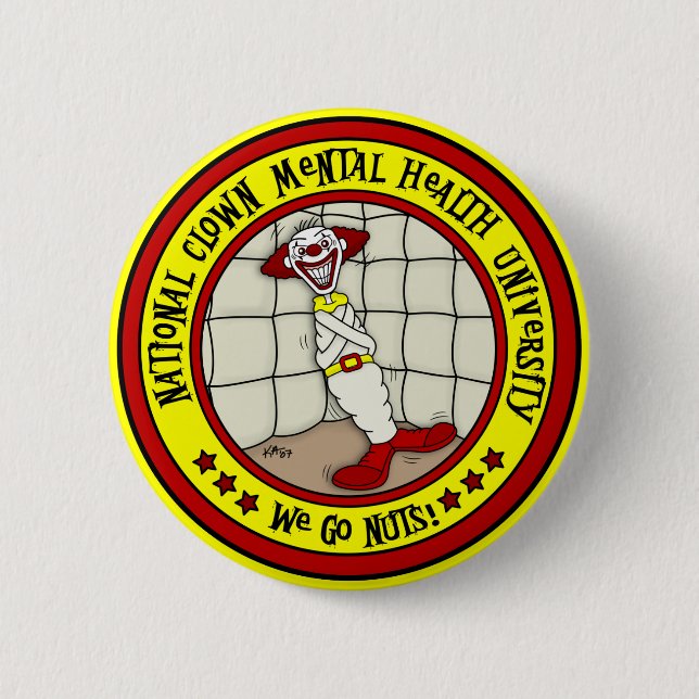 Nationella Clown Mental Hälsa Universitet Knapp (Framsida)
