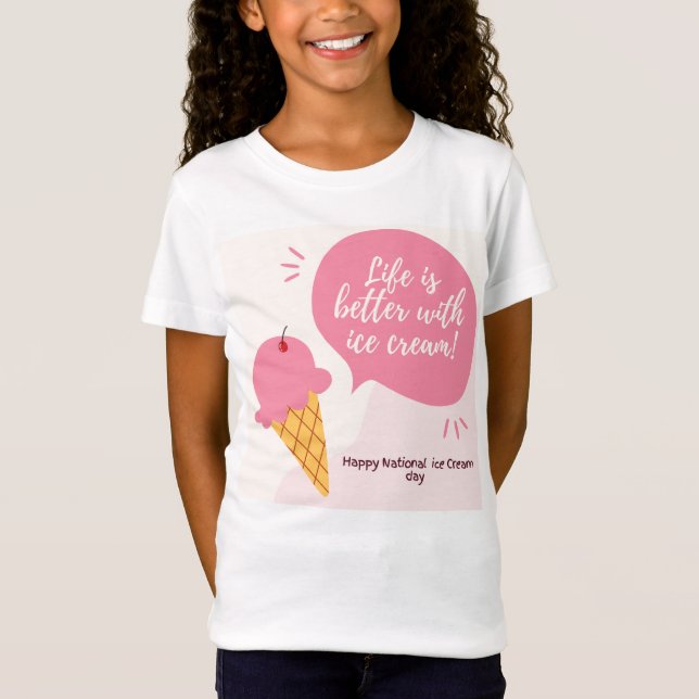 NATIONELLA CREAM DAY T SHIRT GIRLS (Framsida)
