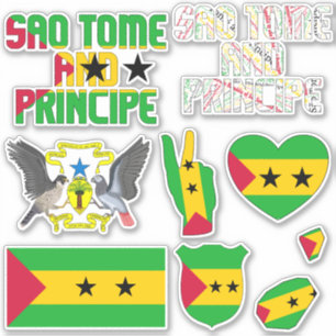 Nationella fantastisk São Tomé och Príncipes natio Klistermärken