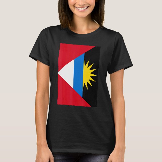 Nationella Flagga Antigua och Barbuda T Shirt (Framsida)